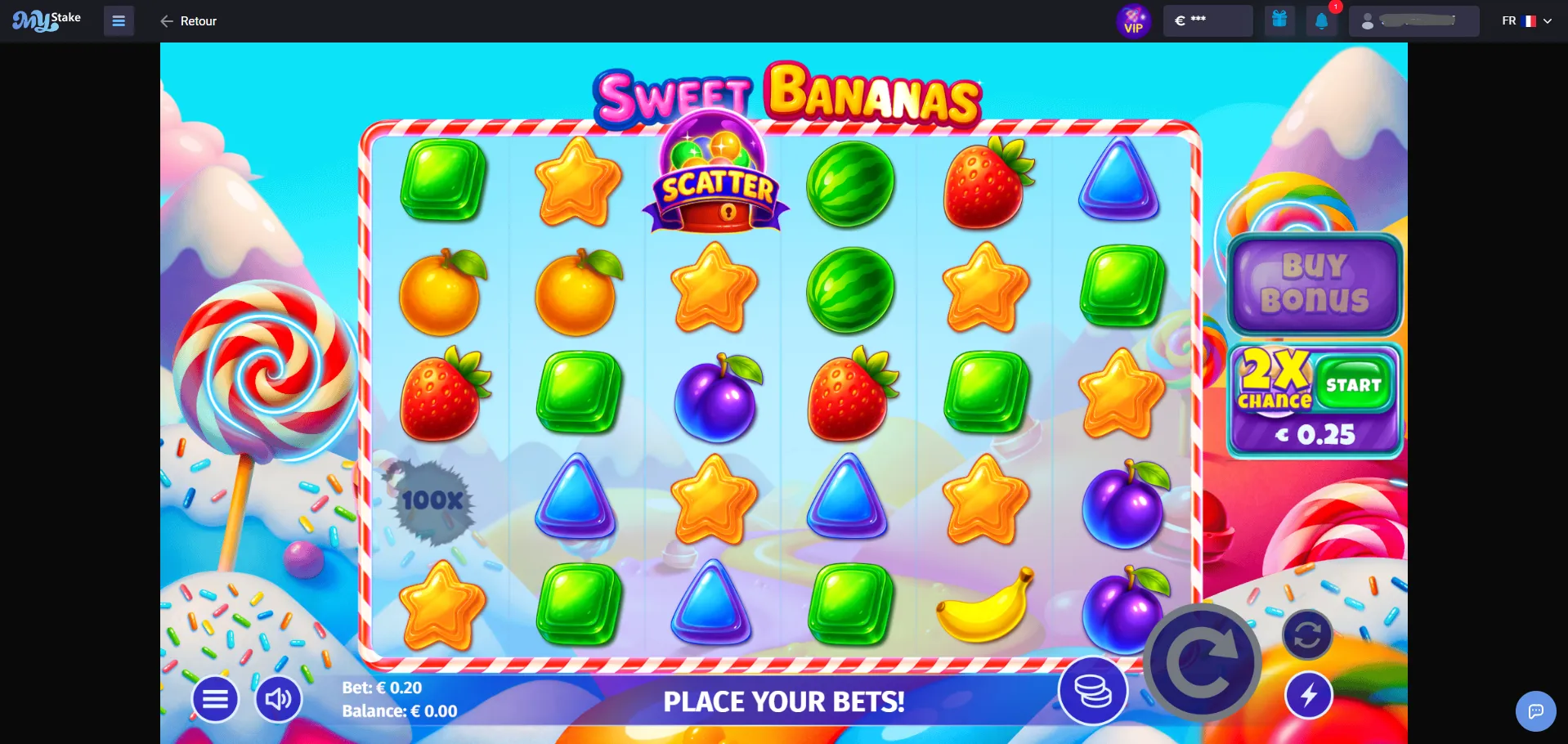 Machine à sous Sweet Bananas d'Axolotl lancée sur MyStake