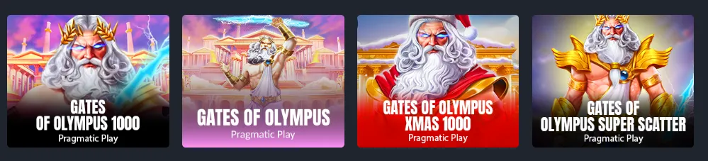 Machines à sous Gates of Olympus de Pragmatic Play sur MyStake